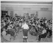 Front view of orchestra practice